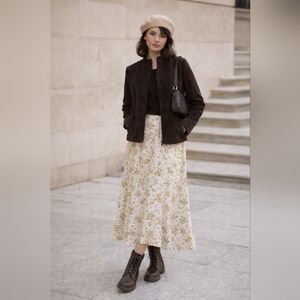 Genuine Leather Jacket – Classic Brown – Size L – Timeless Chic